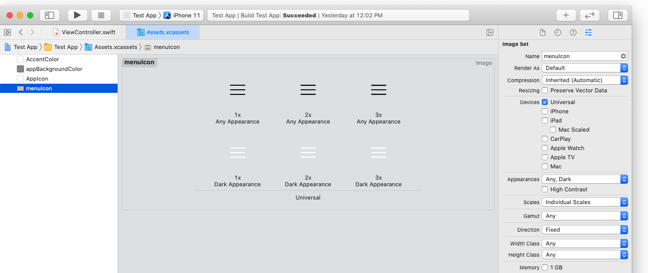 xcode screenshot example